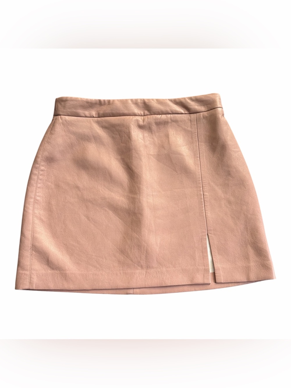 Aritzia Wilfred Faux Leather Mini Skirt Dusty Rose Size 6